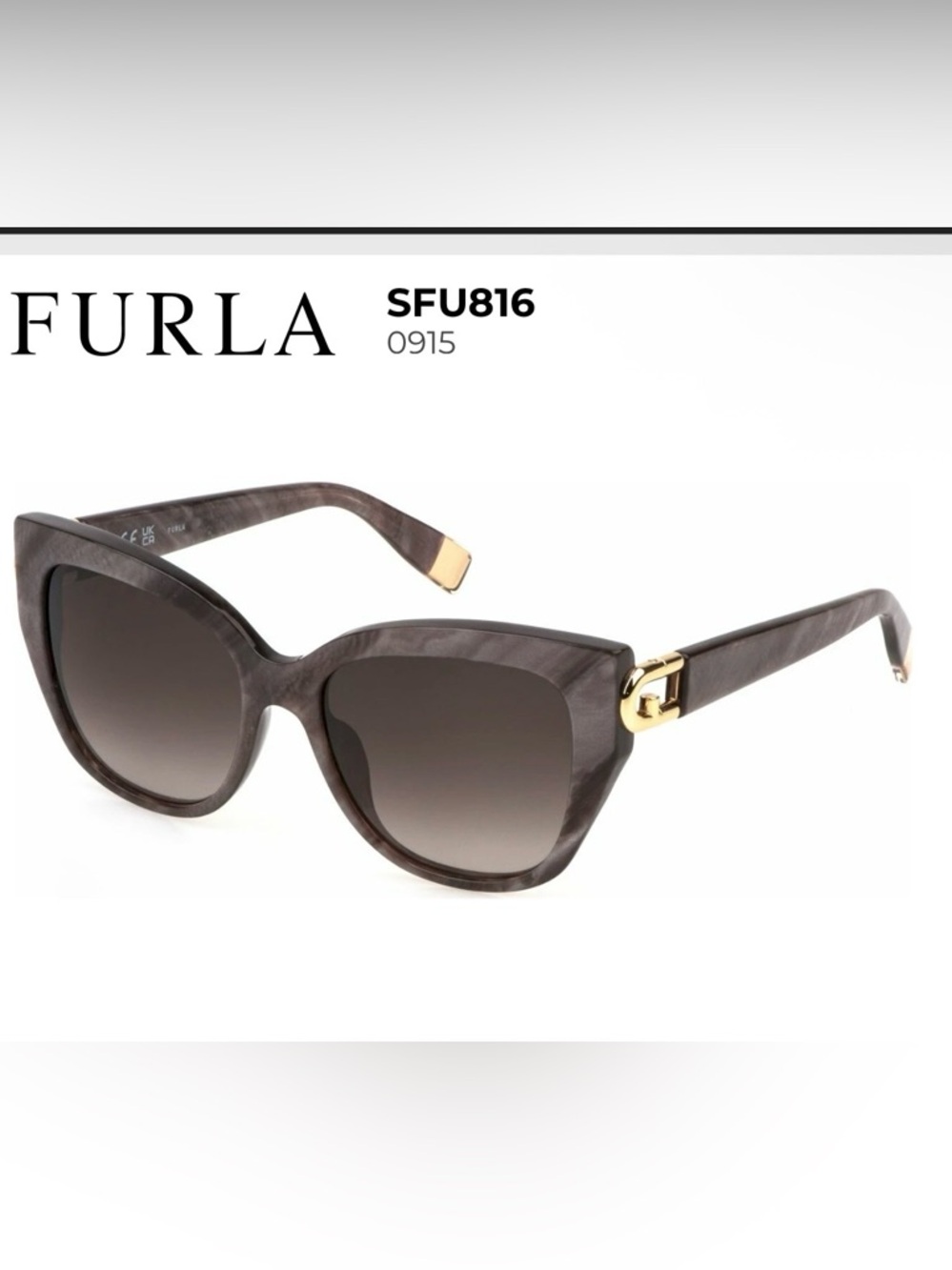 Furla SHINY PEARLY VIOLET / Brown Gradient with gold. Italian Designer